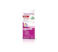 Broncho 5in1 Multi-Symptom Action Syrup (120ml) relieves all coughs and sore throat associated with a cold. Alcohol and sugar free.