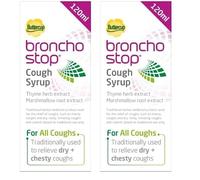 Bronchostop Cough Syrup - for The Relief of Any Cough - 120 ml (Pack of 2)