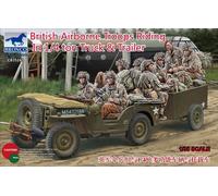 Bronco Models 1/35 British Airborne Troops Riding in 1/4 ton Truck and Traile...
