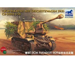 Bronco Models CB35004 1:35 7.5cm Pak40(Sf) auf Geschutzwagen 39H(f)