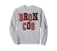 Broncos School Spirit Red Black Game Day Mascot Bronco pride Sweatshirt