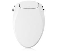 Brondell Bidet Toilet Seat, Non-Electric Swash Ecoseat, Fits Elongated Toilets, White - Dual Temperature, Dual Nozzle System - Bidet with Easy Installation