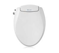 Brondell Bidet Toilet Seat Non-Electric Swash Seat, Fits Round Toilets, White - Dual Nozzle System, Ambient Water Temperature - Bidet with Easy Installation