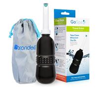 Brondell GS-70BLK GoSpa Essential Portable Bidet for Everyday Use, Camping, Hiking and Outdoor Activities, Compact and Discreet, Includes Travel Bag 400ml, Midnight/Getaway Solids