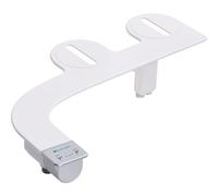 Brondell SS-250 SimpleSpa Thinline Essential Bidet Attachment for Toilet Seats with Adjustable Water Pressure, Side Arm Control, Thin Profile, Silver Knob (Dual Nozzle)