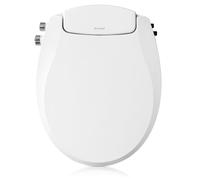 Brondell Swash Bidet Toilet Seat, Non-Electric, Dual Temperature, Fits Round Toilets, White - Dual Nozzle System - with Easy Installation