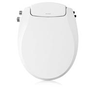 Brondell Swash Bidet Toilet Seat, Non-Electric, Dual Temperature, Fits Round Toilets, White - Dual Nozzle System - with Easy Installation