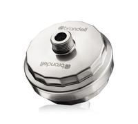 Brondell VivaSpring Compact Shower Filter Brushed Nickel - High Output 100% High-Purity KDF Filtration With FF-30 Filter Cartridge Filtered Shower