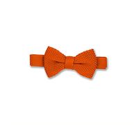 Broni&Bo Burnt Orange Kids Knitted Bow Tie for Boys from Solid Orange Plain Kids Bowtie for Every Occasion