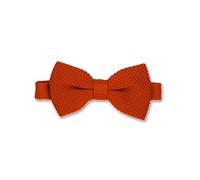 Broni&Bo Men’s Dark Burnt Orange Knitted Bow Tie Pre-Tied, Adjustable, Wedding & Formal Wear