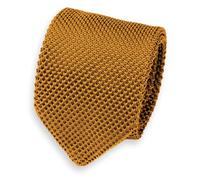 Broni&Bo Orange Ember Wedding Ties for Men from Knitted Ties for Men - Solid Orange Plain Mens Ties for Every Occasion