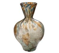 Bronko Glass Art Vase, Brown, Height 31 cm x Diameter 20 cm, Coloured and Waterproof, Flower Vase