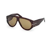 TOM FORD FT1044 BRONSON 52N Man Sunglasses Acetate Havana Green Pilot Normal