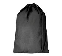 Bronta Mill Plain Natural 100% Cotton Drawstring Stuff Bags | Eco Friendly Storage Pouch | Black - L - 50cm x 40cm