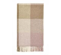 Bronte by Moon Check Pink Camel British Wool Throw