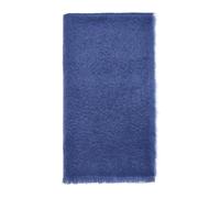 Bronte by Moon High Quality Wool Blanket - Blanket - Blanket Made of Mohair, Indigo Blue Design, Made in the UK