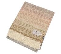 Bronte Dales By Moon Ombre Diamond Wool Throw Silver/Pink 100% Pure New Wool Blanket British UK-Made Warm Gift