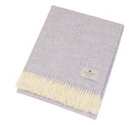 Bronte Dales Tweed Herringbone Throw Parma Violet 100% Pure New Wool Blanket British UK-Made Warm Gift