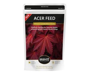 Bronte Heritage Acer Feed Controlled-Release Fertiliser - Plant Food for Japanese Maples in Borders, Pots, Containers. Easy-Apply Granules for Strong Roots, Vibrant Foliage, Healthy Growth. 120g Pouch