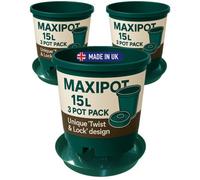 Bronte Heritage Collection Maxipot 15L Plant Pot And Saucer With Twist And Lock Drainage System - Uv Resistant