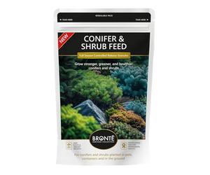 Bronte Heritage Conifer and Shrub Feed - Controlled Release Granules for Greener, Healthier Growth - Full Season Slow Release Fertiliser - 120g Pouch