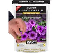 Bronte Heritage Full Season Multipurpose Plant Food Tablets - 9 Month Controlled Release Fertiliser with NPK & Magnesium. Ideal for Hanging Baskets, Potted Plants & Garden Beds. UK Made, 12 Tablets