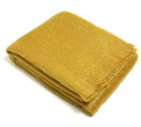 Bronte Throw Blanket - Mohair (Burnt Gold)