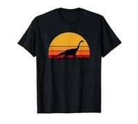 Brontosaurus Dinosaur Dino Museum Retro Orange Cute Value Graphic T-Shirt
