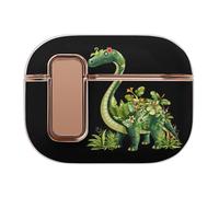 Brontosaurus Dinosaur Flower Headphone Case Compatible with Airpod Pro 2 Protective Cover Cute Hard Case