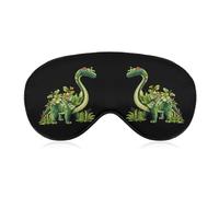 Brontosaurus Dinosaur Flower Sleep Mask Soft Eye Mask Eye Cover Eyeshade Blindfold with Adjustable Strap