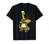 Brontosaurus Pizza Chef Dinosaur Pepperoni Pizzeria Cooking Value Graphic T-Shirt