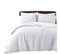 Bronwen Mathews White Double Duvet Set - Soft Microfibre Double Quilt Cover with 2 Pillowcases, Easy Care Wrinkle Free Bedding Set of 3 Pcs