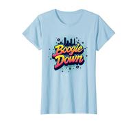 Bronx Boogie Down Retro Urban Music Lover Gift T-Shirt, Women, Baby Blue, 3XL