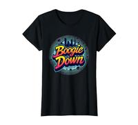 Bronx Boogie Down Retro Urban Music Lover Gift T-Shirt, Women, Black, 3XL