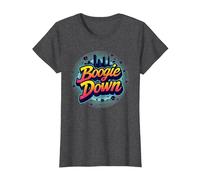 Bronx Boogie Down Retro Urban Music Lover Gift T-Shirt, Women, Dark Heather Grey, 3XL