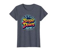 Bronx Boogie Down Retro Urban Music Lover Gift T-Shirt, Women, Heather Blue, 3XL