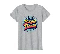 Bronx Boogie Down Retro Urban Music Lover Gift T-Shirt, Women, Heather Grey, 3XL