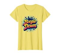 Bronx Boogie Down Retro Urban Music Lover Gift T-Shirt, Women, Lemon, 3XL