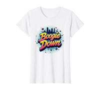 Bronx Boogie Down Retro Urban Music Lover Gift T-Shirt, Women, White, 3XL