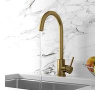 Bronx Kitchen Sink Mixer Tap - Brushed Brass Finish Single Lever