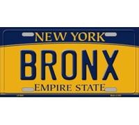 Bronx New York Background Novelty Metal License Plate LP-8941