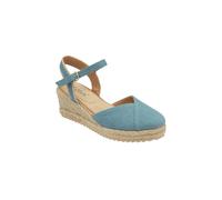 'Bronya' Espadrille Wedge Shoes Lotus Blue 7