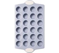 BRONYPRO 24-Cup Non Toxic Nonstick Ceramic Mini Muffin Pan & Cupcake Tin, PFOA & PFOA Free, Heavy Duty Rust-Resistant Aluminized Steel, Oven & Dishwasher Safe, Cream White