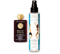 BRONZ’EXPRESS Invisible Fake Tan Lotion 150ml | Clear Gradual Tan for Face & Body | Natural Looking, Streak-Free Glow | DHA Self Tan | Premium French Family Heritage