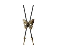 (Bronze) 1pc/2pcs Adjustable Bolo Tie Popular Cowboy Teens Men Women Dance Necktie Gothic Shirts Alloy Butterfly Buckle Pendant Shallow Krat
