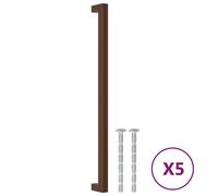 Cabinet Handle Bronze 320mm Stainless Steel Square Tube 332x12x35mm 5pc Easy Fit