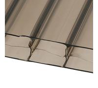 Bronze, 900m x 3m (Width x Length) 16mm Multiwall Polycarbonate Sheets Poly Plastic Roof Panel for Lean-to Canopy Conservatory