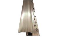 (Bronze, 9ft) Metal Plate Threshold Strip Carpet to Flooring Transition Z Edge Profile