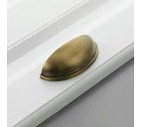 Bronze American Retro Simple Furniture Cabinet Door Single-Hole Handle Copper Semicircle Antique Copper Cabinet handle-5363Vintage Brass-76