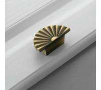 Bronze American Retro Simple Furniture Cabinet Door Single-Hole Handle Copper Semicircle Antique Copper Cabinet handle-5408Vintage Brass-32